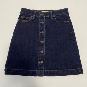 GAP Denim Button Front‎ Blue Jean Skirt Size 25 Y2K Western Rodeo Fall Festival